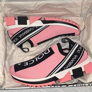 Brand New Authentic DG Pink Slip on Sorrentino Sneakers Size 37.5